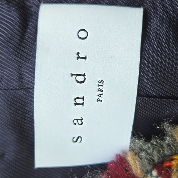 SANDRO Marianne Wool-blend Tweed Jacket Size 36 NWT - Picture 5 of 10